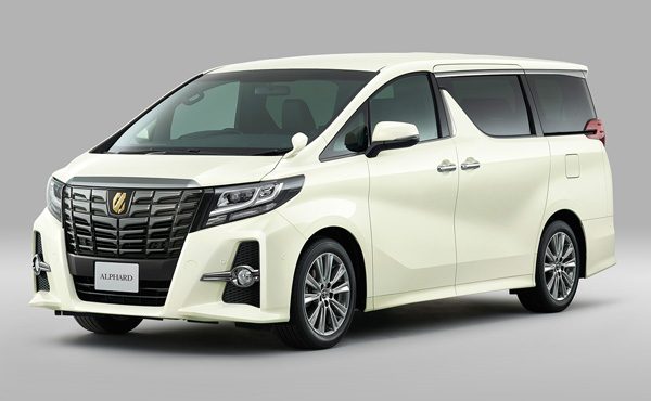 トヨタ・アルファード　特別仕様車タイプブラック（TYPE BLACK）　ボディカラー「ラグジュアリーホワイトパールクリスタルシャインガラスフレーク」